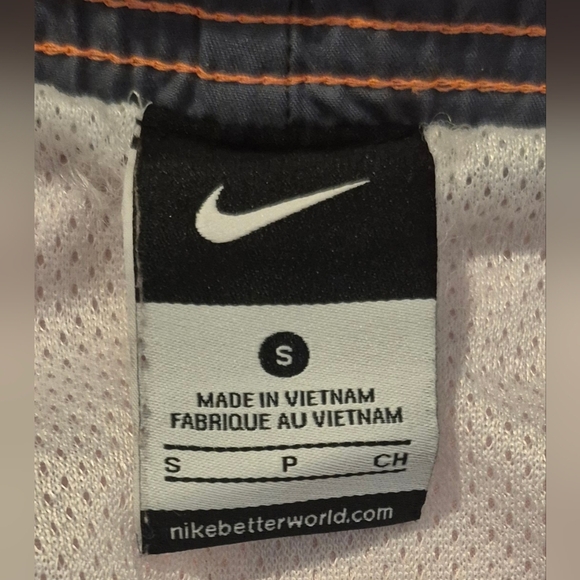 Nike Swim Trunks Hyper Flash 9" Volley Shorts Orange Swoosh - Picture 3 of 3